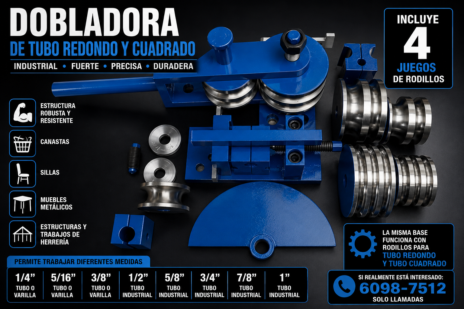Dobladora de tubo y accesorios